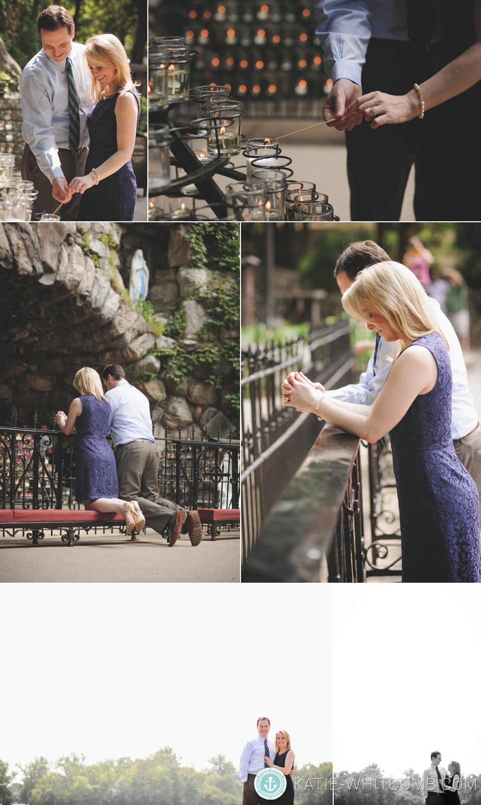 Notre Dame grotto engagement session