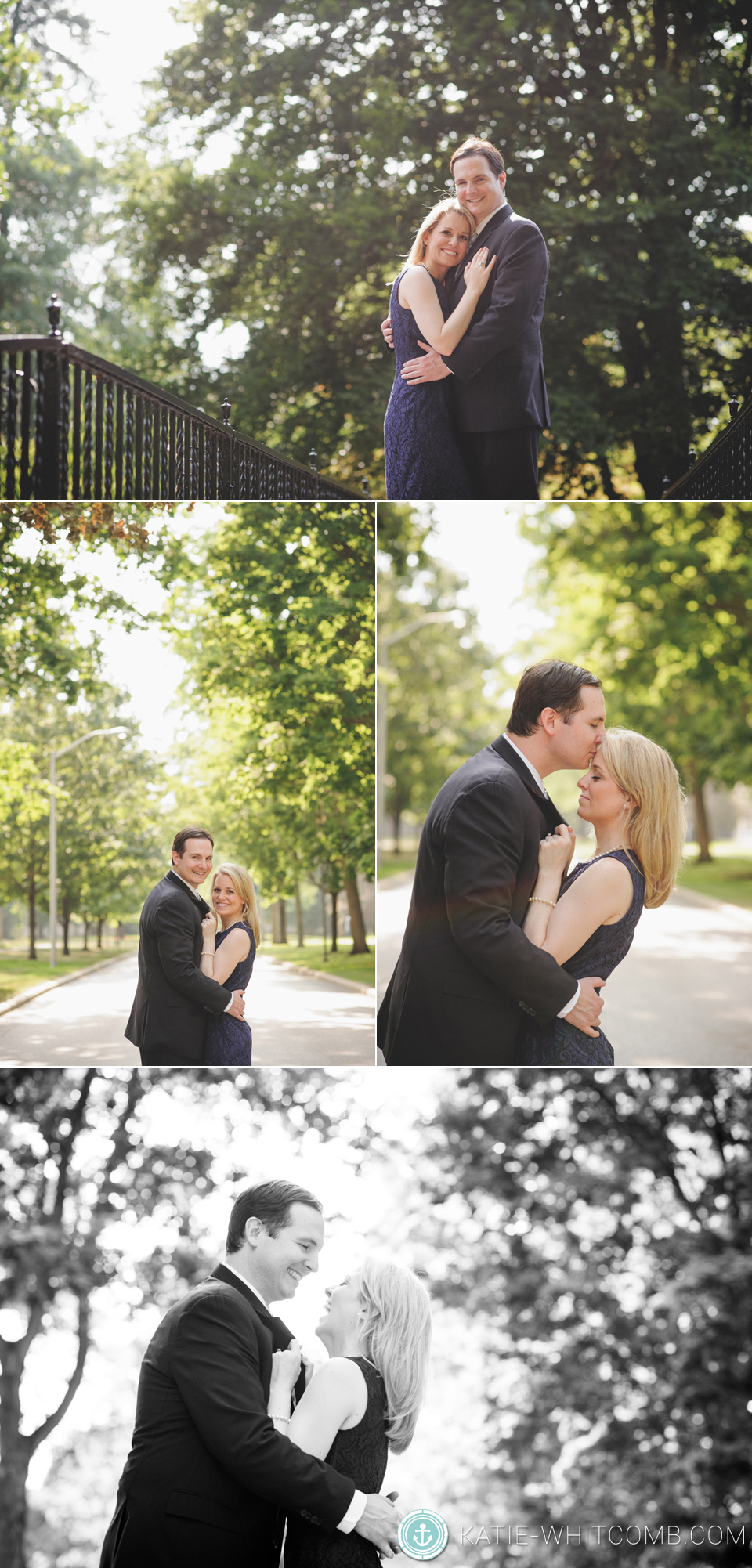 romantic Notre Dame avenue engagement session at St. Mary's