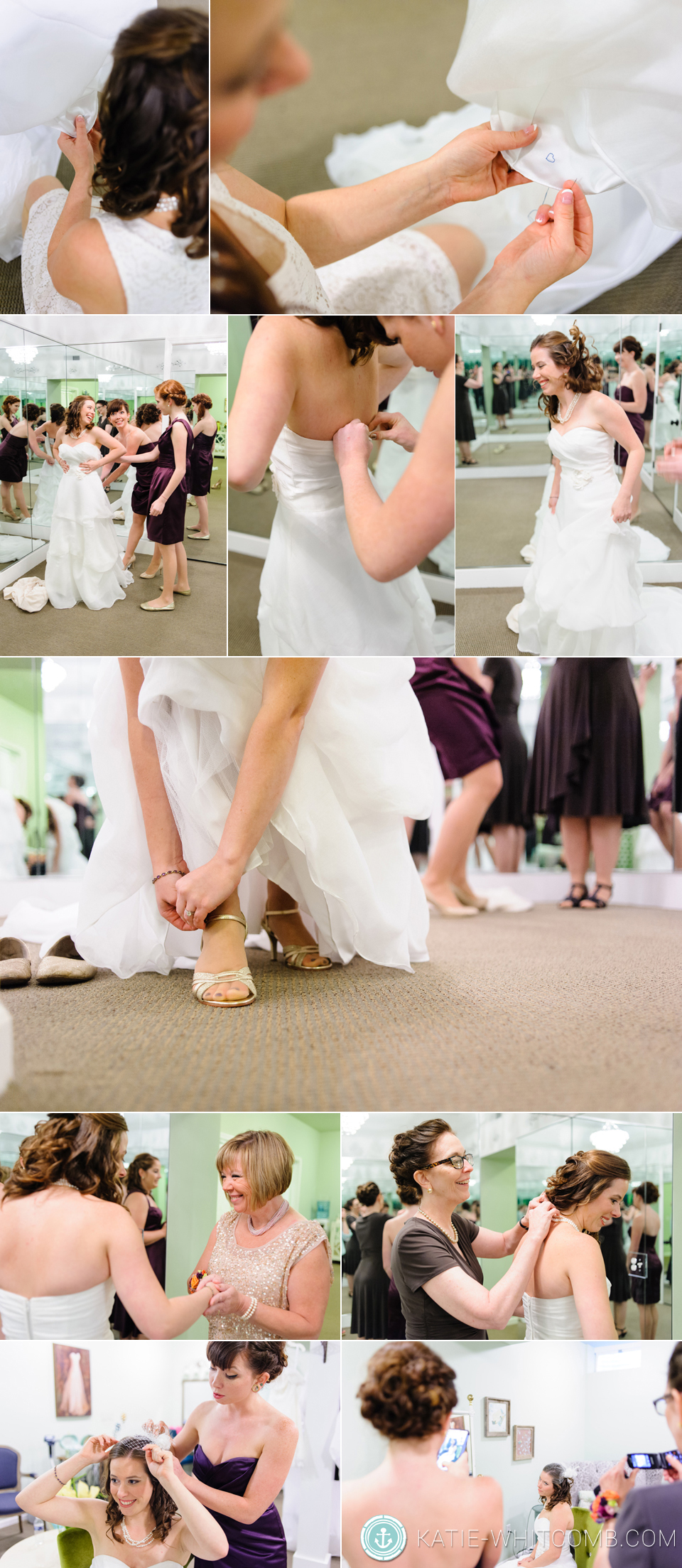 Bride getting ready for her ceremony at Morris Estate