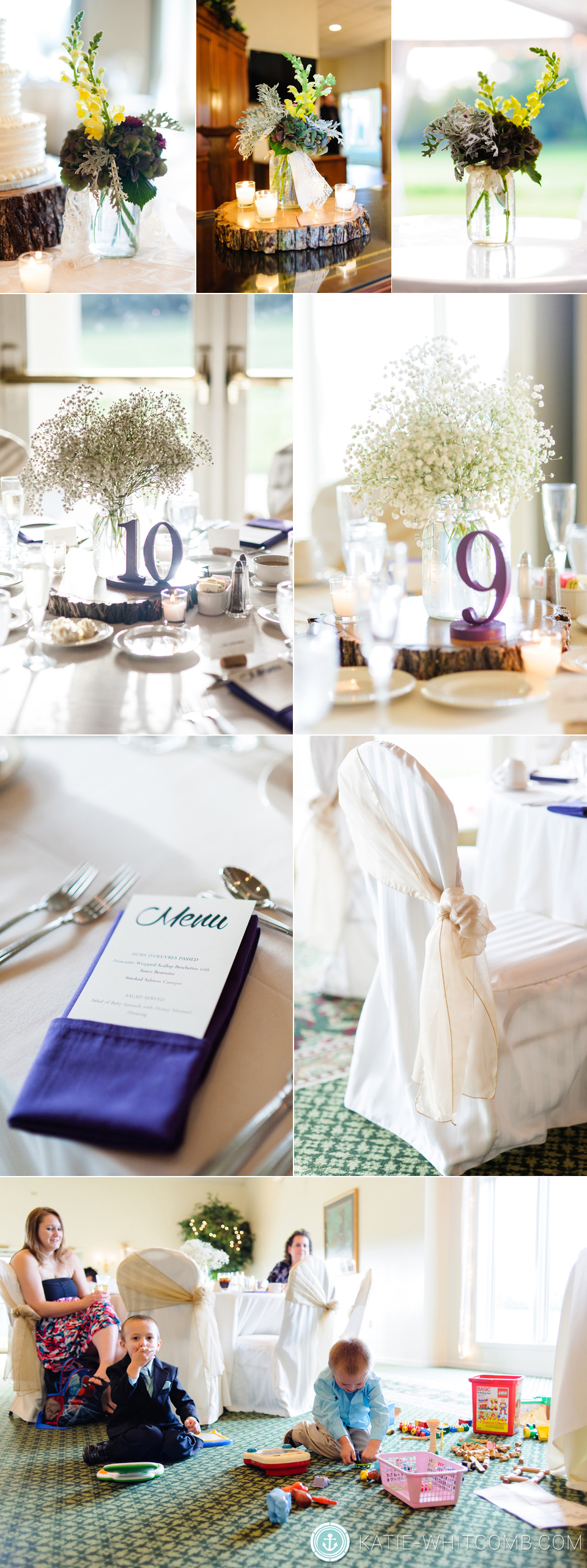 Fall wedding details at Blue Heron