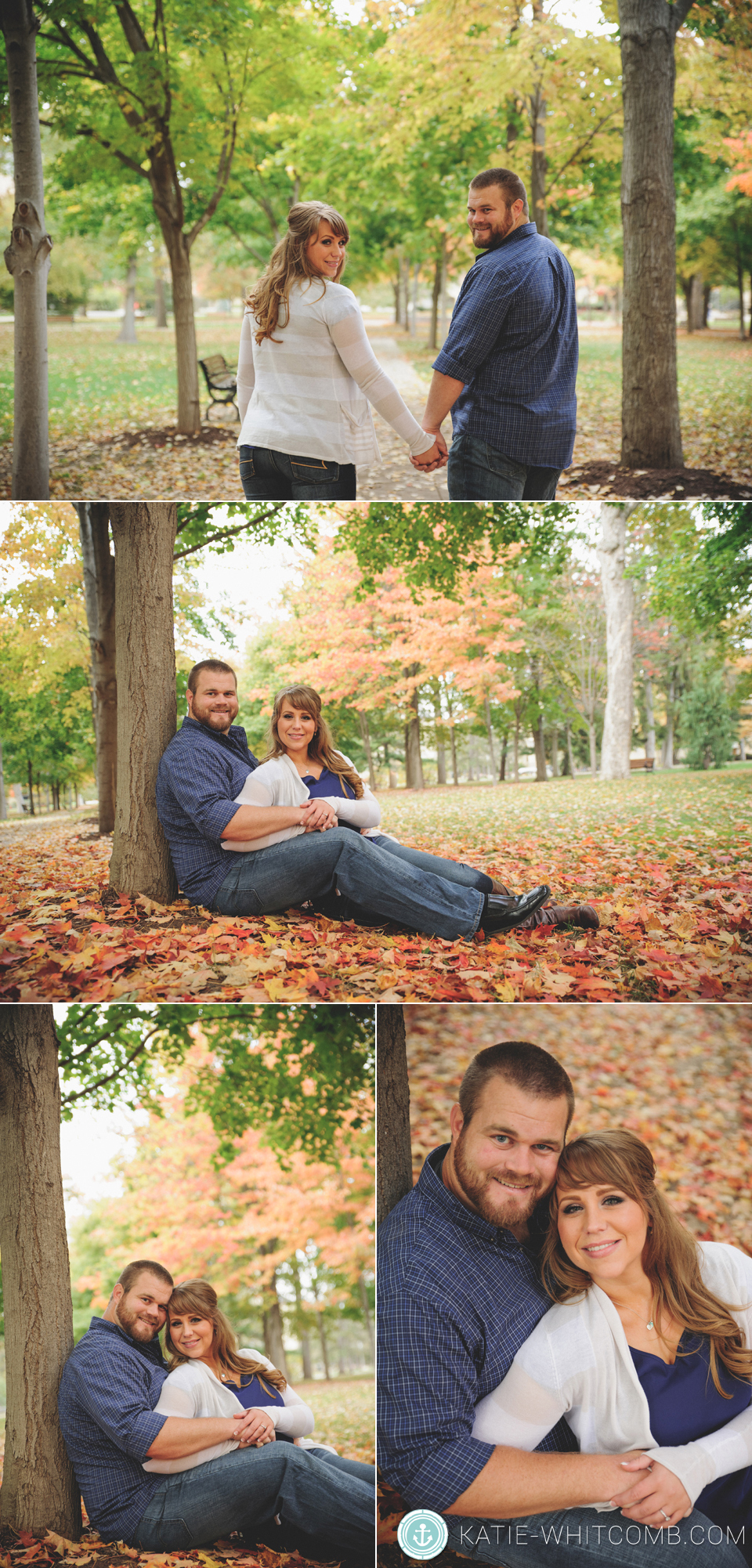 notre dame god quad engagement session in the fall