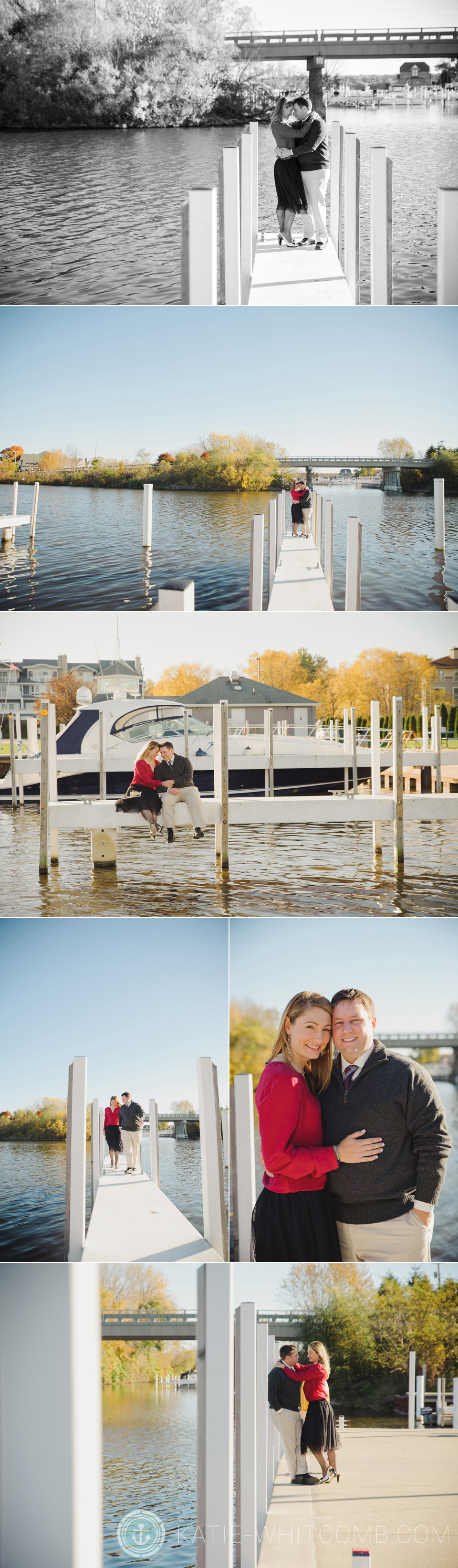 New Buffalo Harbor engagement session