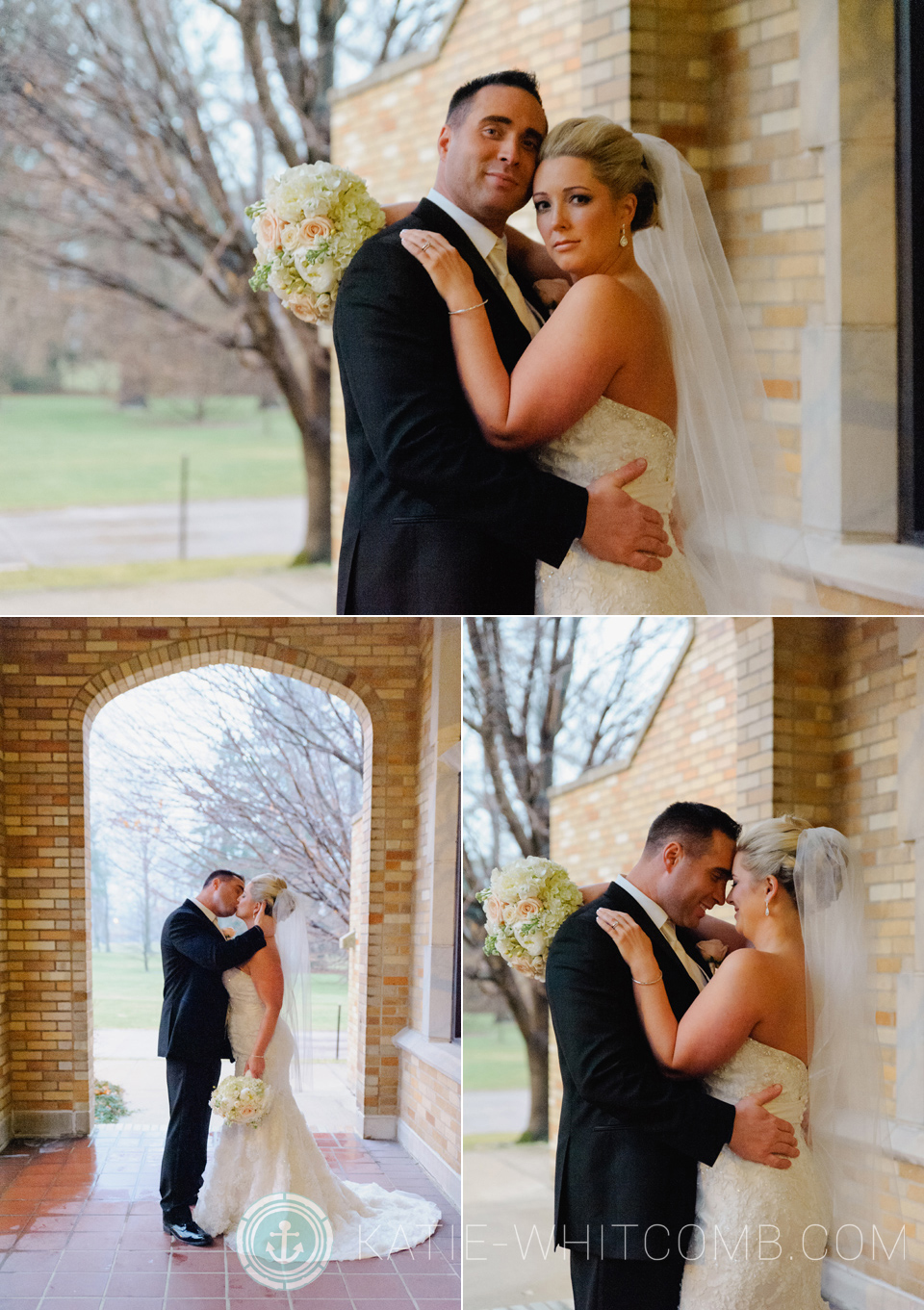 Intimate Portraits of the Bride & Groom during their winter wedding in South Bend, IN