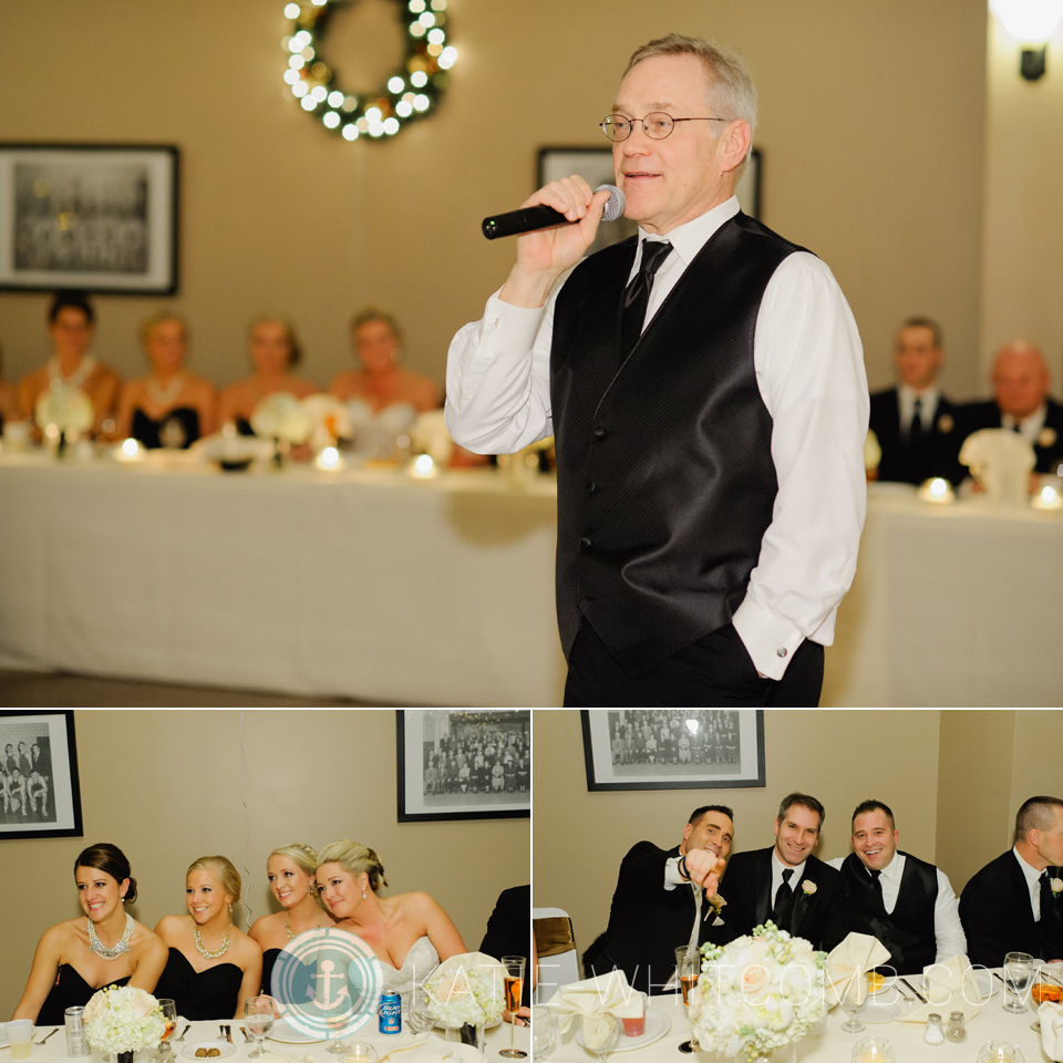 Father of the Groom speech at a winter wedding reception in South Bend, IN