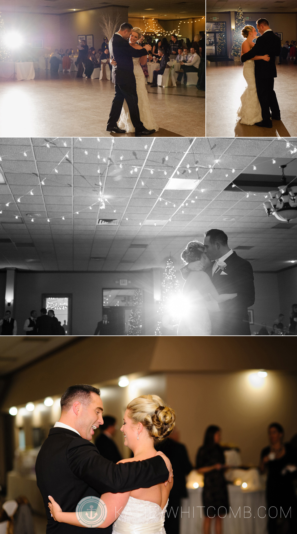 Bride & Groom's first dance at a winter wedding in South Bend, IN