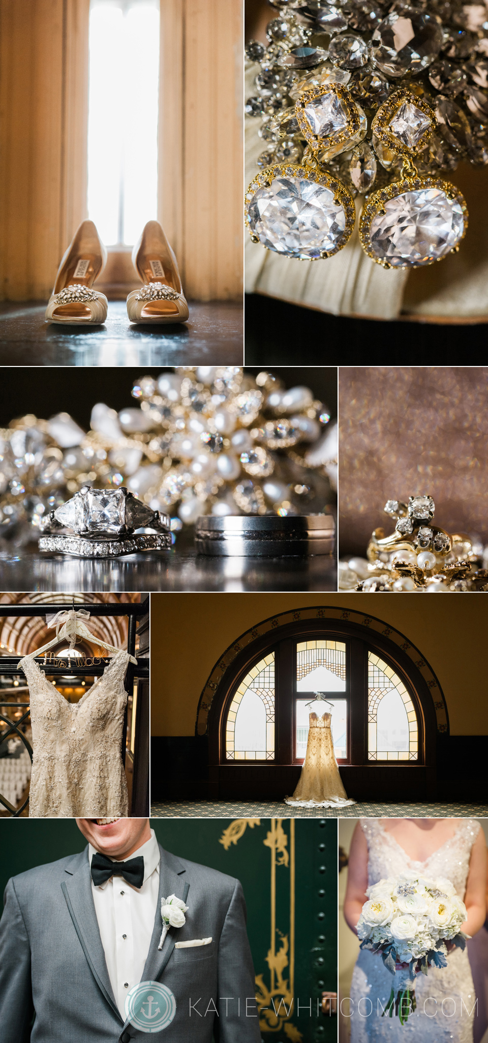 bride's wedding details for her winter wedding at crown plaza indianpolis
