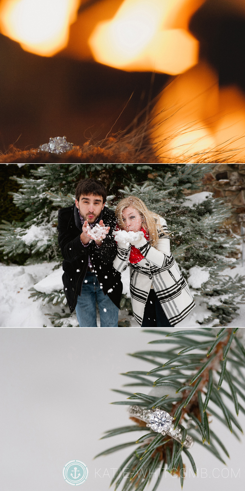 Eagle Lake Winter Engagement Session in the Cabin