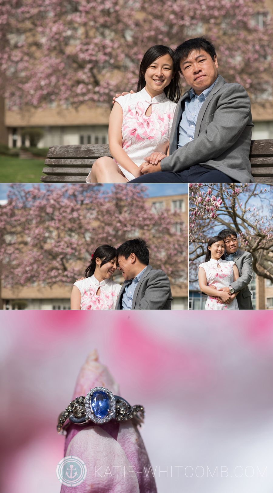 Spring engagement session on Notre Dame Campus