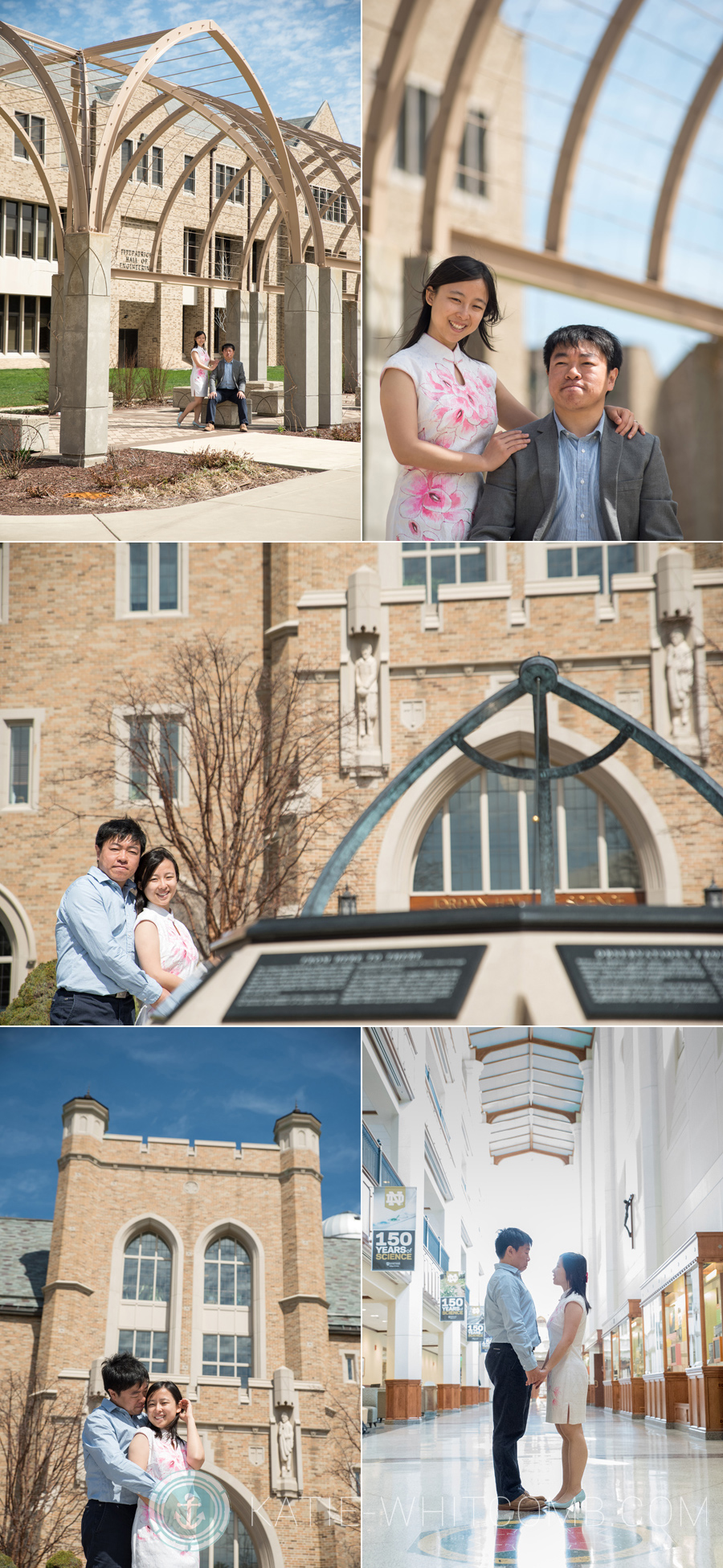 Spring engagement session on Notre Dame Campus