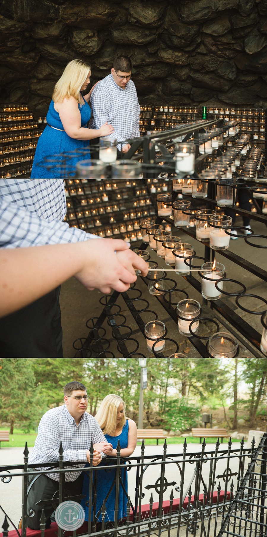 Notre Dame engagement session at the Grotto