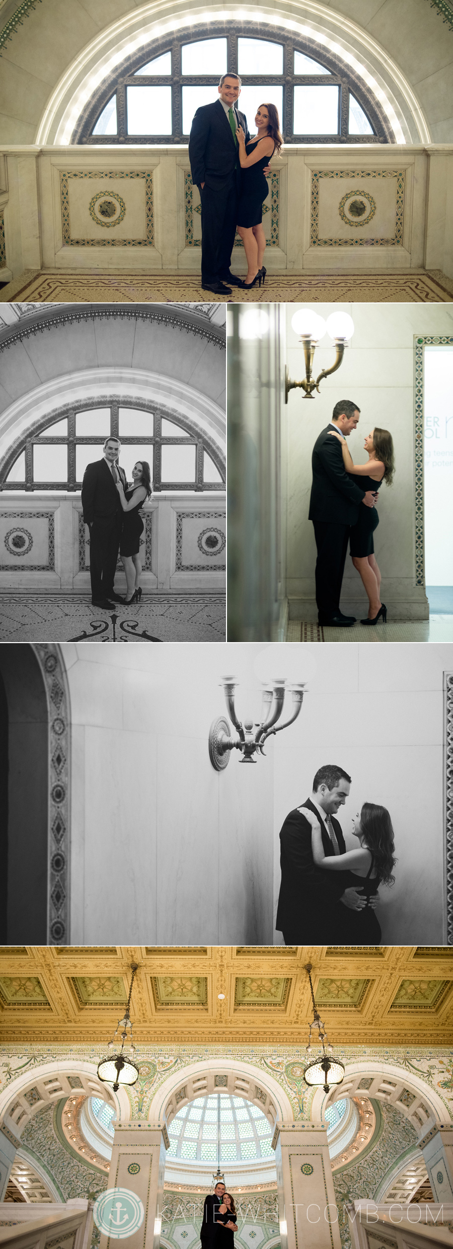 Engagement Session inside Chicago Cultural Center