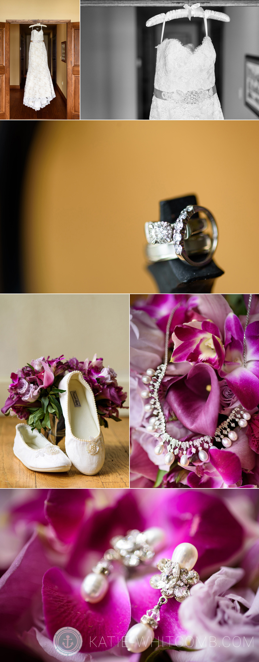 Culver Academy bride's plum wedding details