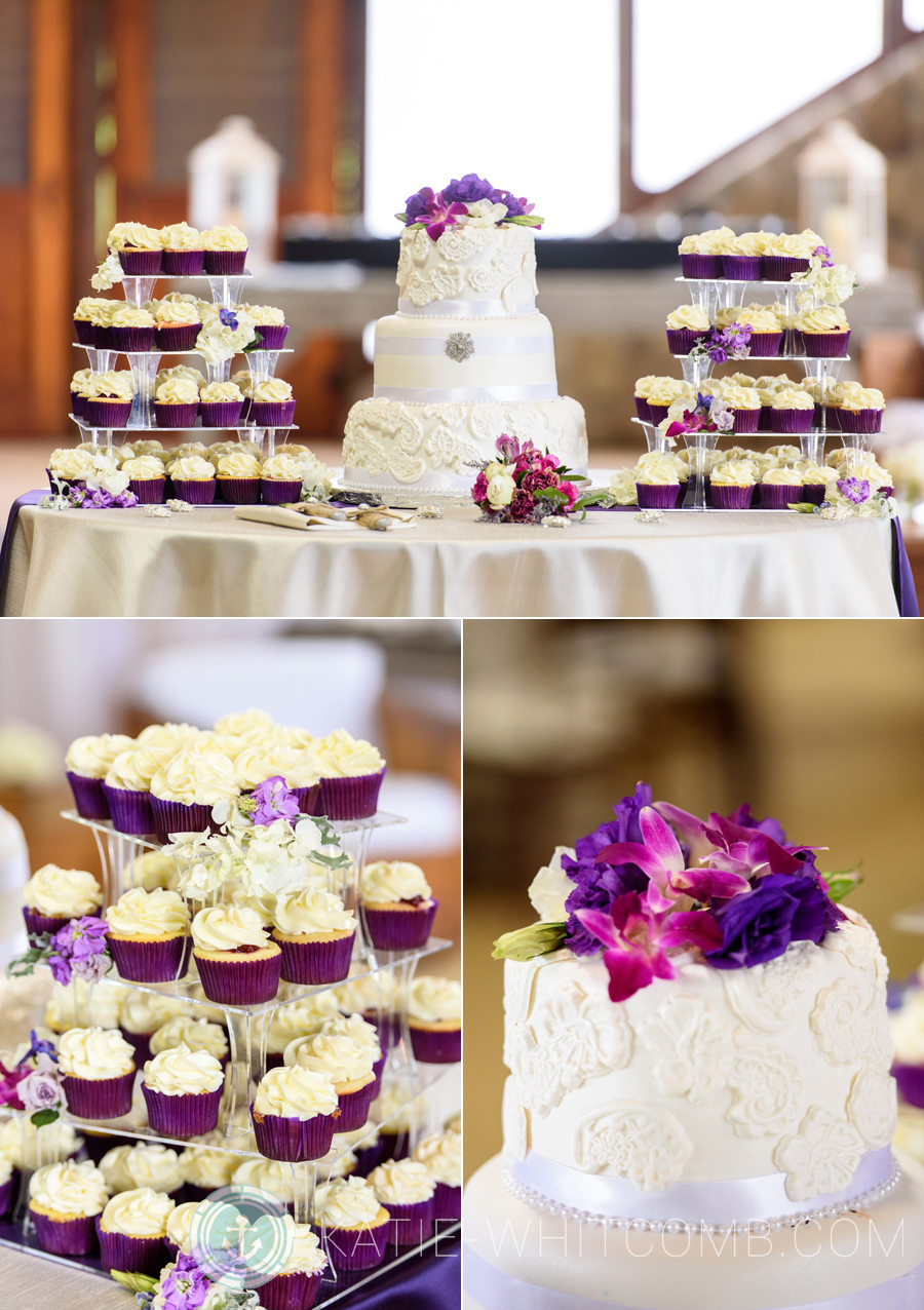 Woodcraft at Culver Academy plum wedding cake by C'est La Vie Cakes