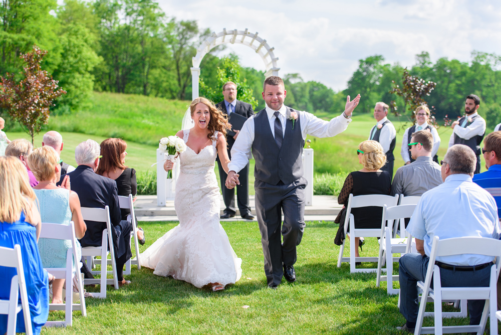 mint wedding ceremony blue heron