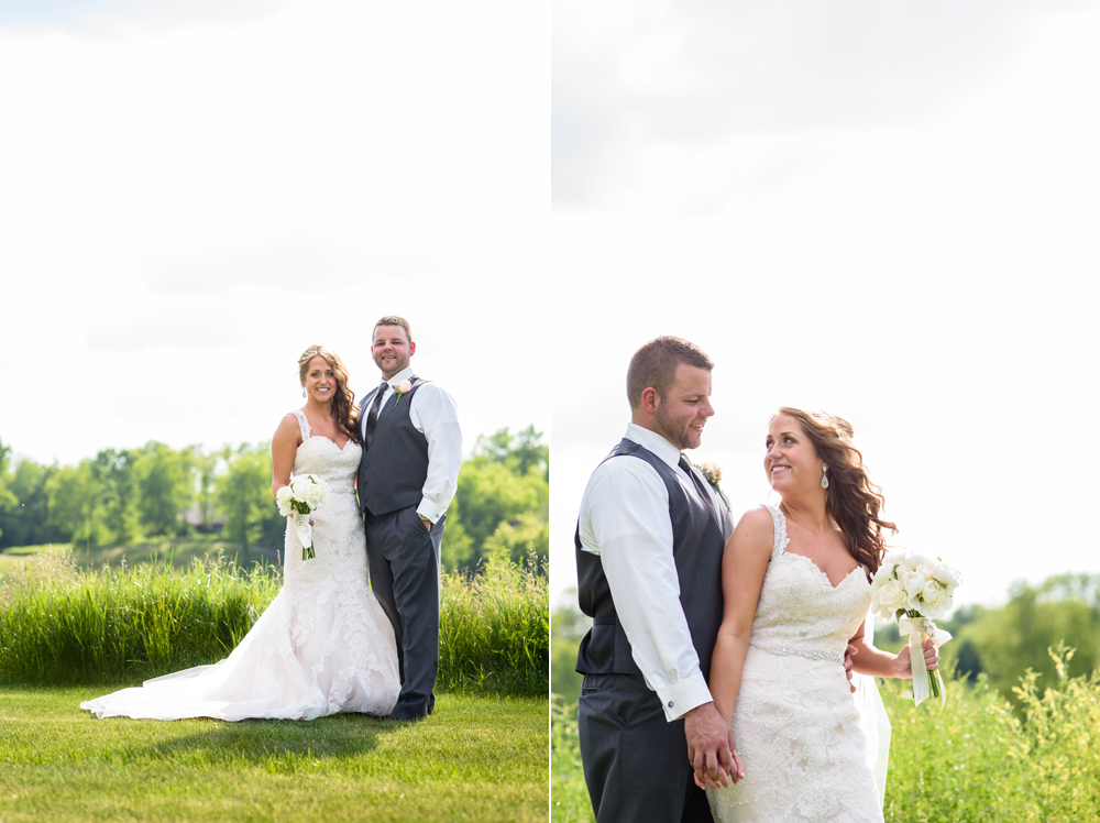 bride and groom field sunny day charcoal mint blush