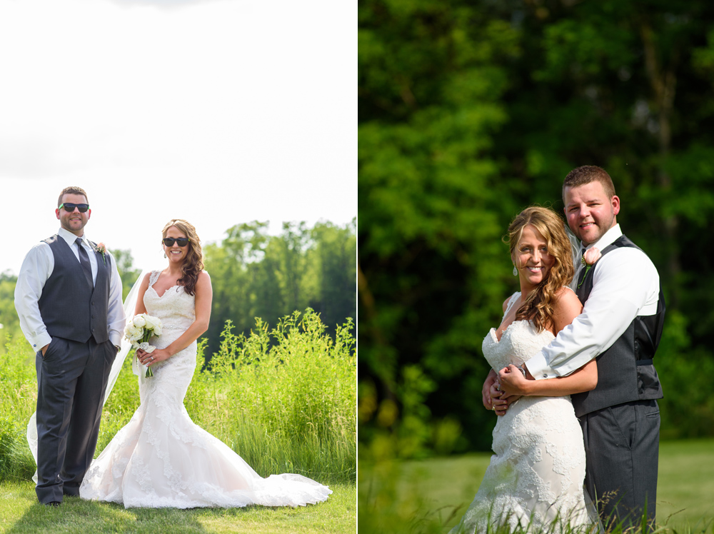 bride and groom field sunny day charcoal mint blush