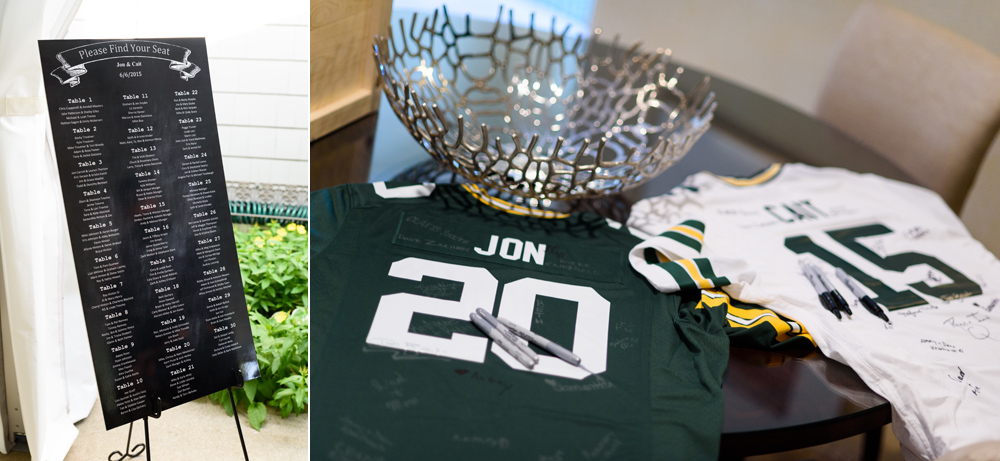 green bay packers wedding details guest book escrot board