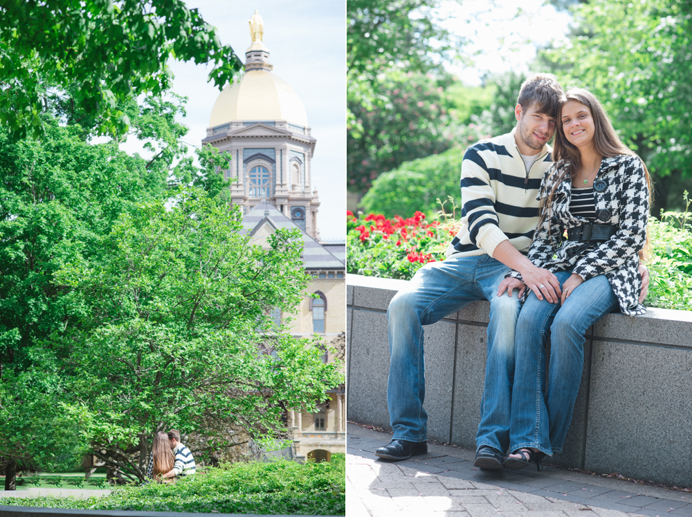 notre dame god quad engagement session dome stripes houdstooth s