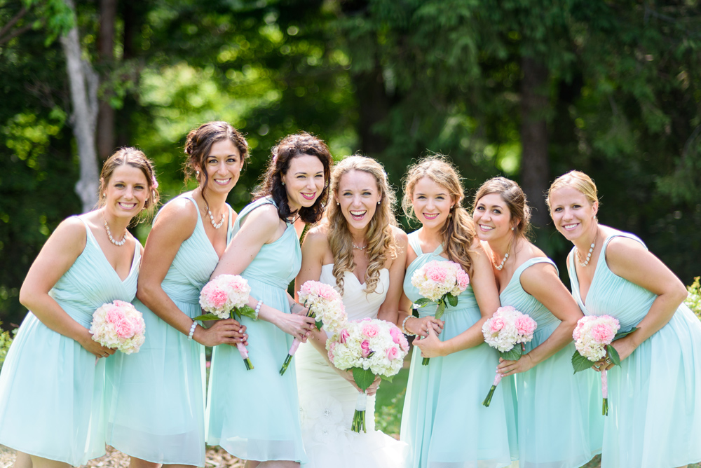 bridesmaids mint blush beautiful