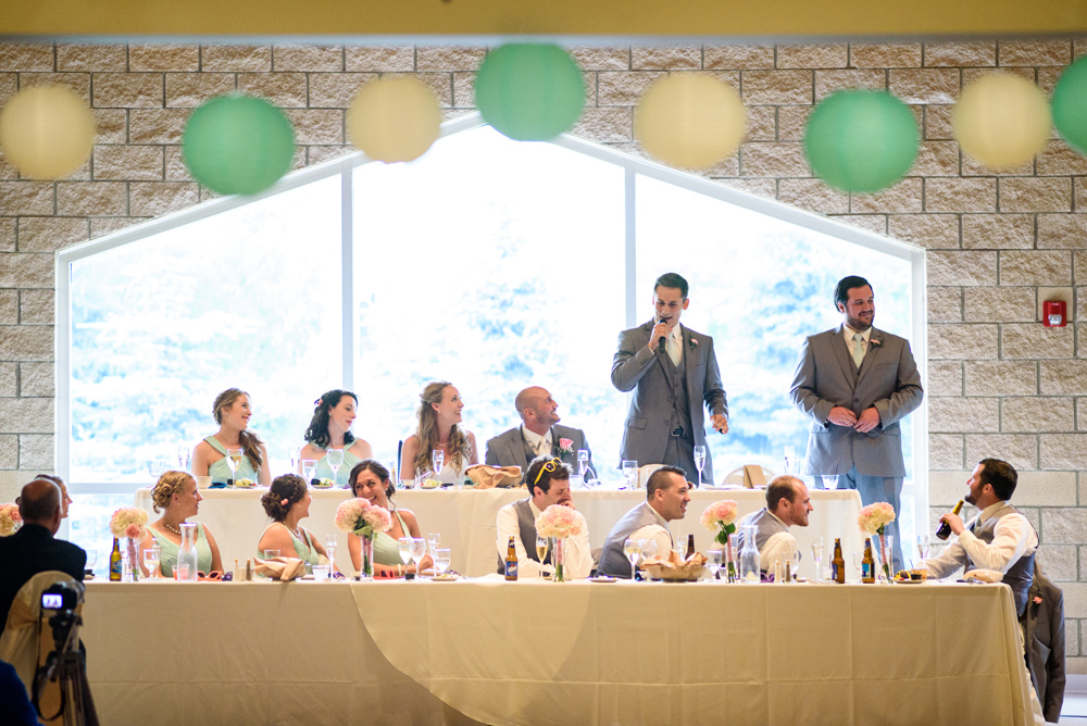 wedding reception toasts mint blush speeches