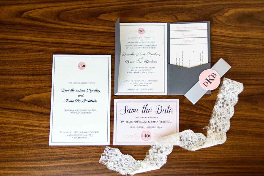 gray pink lave invitations save the date ceremony programs