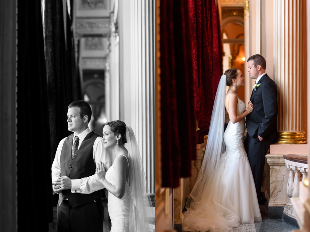 bride and groom palais royale black and white love