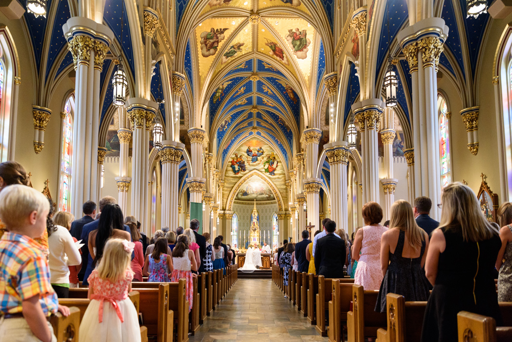 Basilica of the Sacred Heart at Notre Dame Blue Heron Wedding
