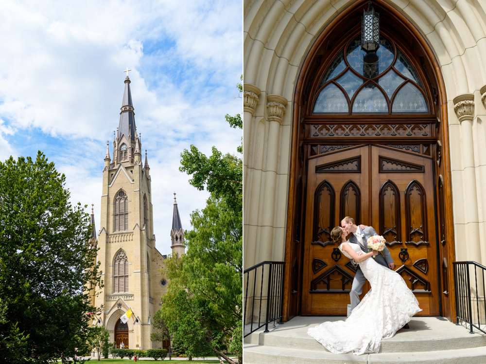 Basilica of the Sacred Heart at Notre Dame Blue Heron Wedding
