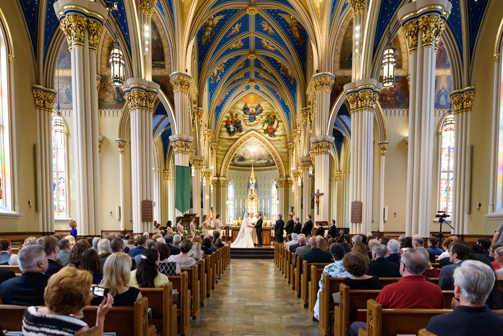 Basilica of the Sacred Heart at Notre Dame South Dining Hall Wed