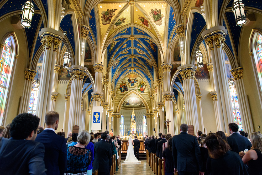 Notre Dame Basilica Blue Heron Wedding