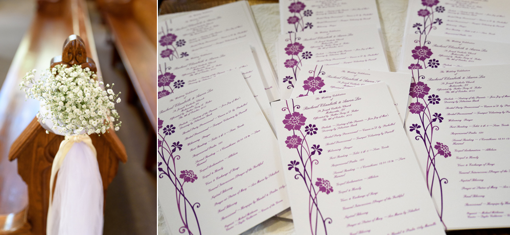 Fall Purple Patchwork Quilt Inn Barn Wedding