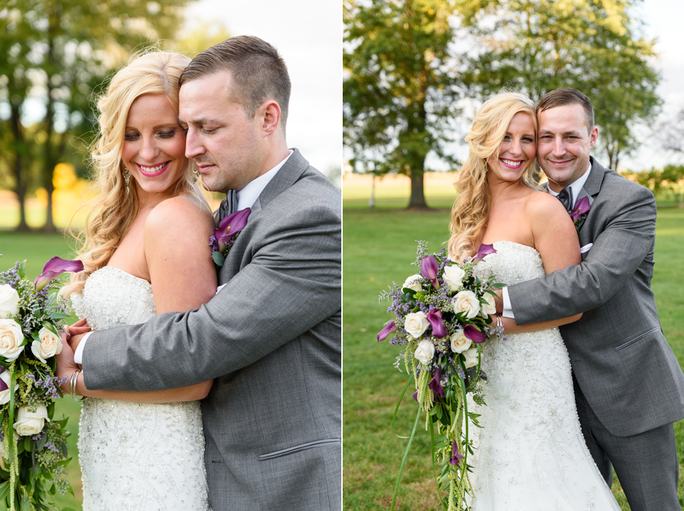 Fall Purple Patchwork Quilt Inn Barn Wedding