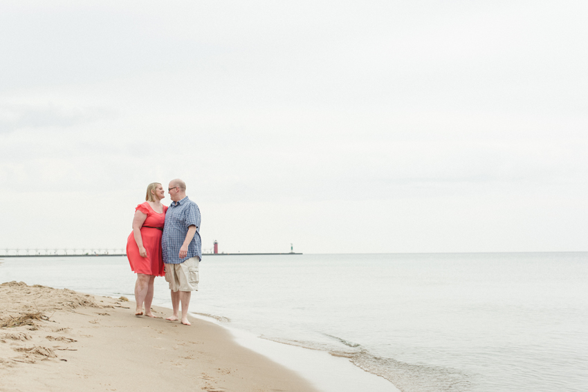 South Haven North Beach Summer Engagement Session Picture