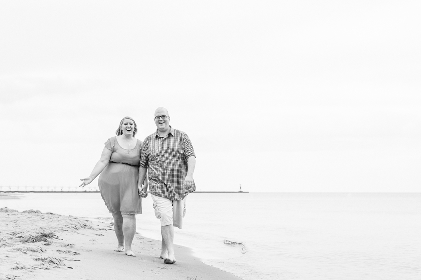 South Haven North Beach Summer Engagement Session Picture