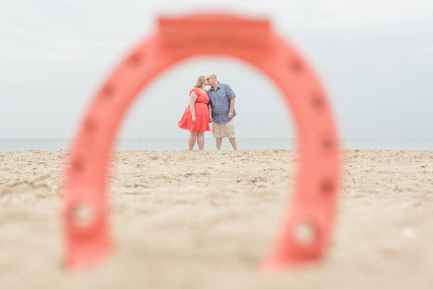 South Haven North Beach Summer Engagement Session Picture