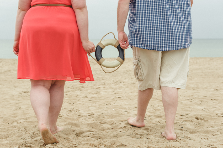 South Haven North Beach Summer Engagement Session Picture