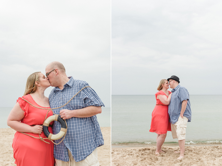 South Haven North Beach Summer Engagement Session Picture