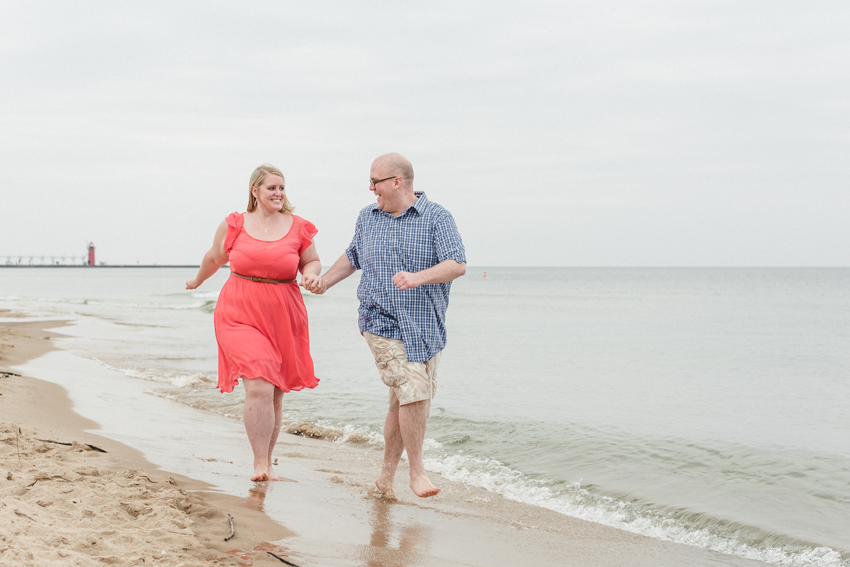 South Haven North Beach Summer Engagement Session Picture