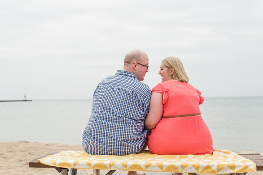 South Haven North Beach Summer Engagement Session Picture