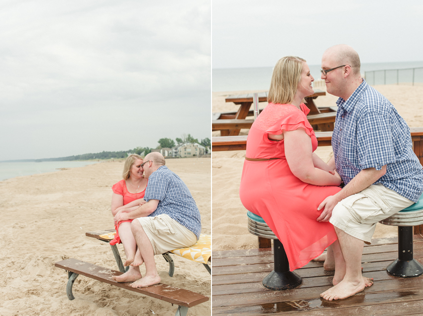 South Haven North Beach Summer Engagement Session Picture