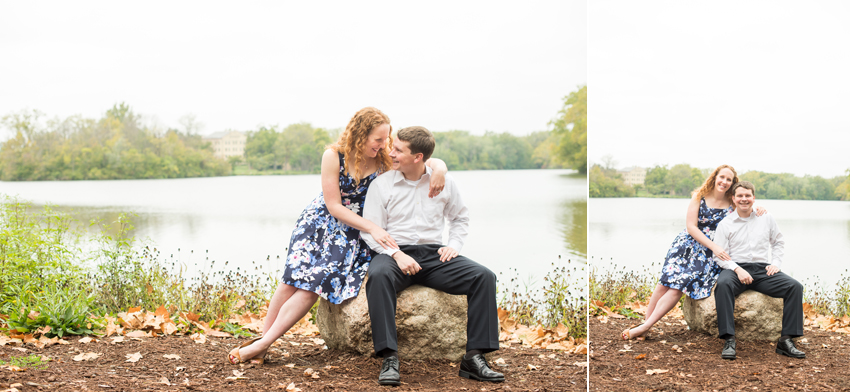 Notre Dame Campus Lake Fall Engagement Session