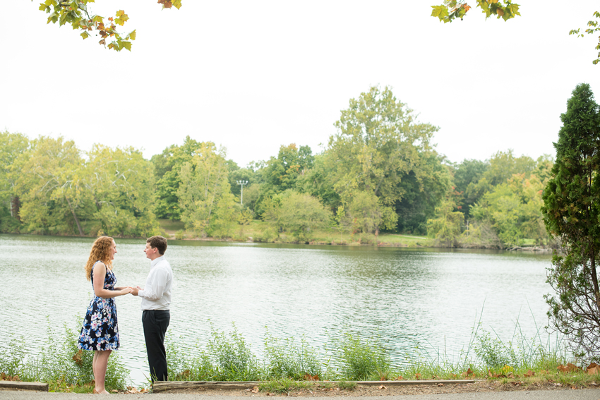 Notre Dame Campus Lake Fall Engagement Session