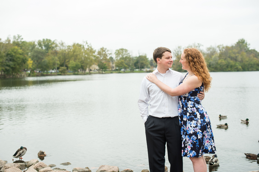 Notre Dame Campus Lake Fall Engagement Session