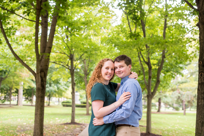 Notre Dame Campus God Quad Fall Engagement Session