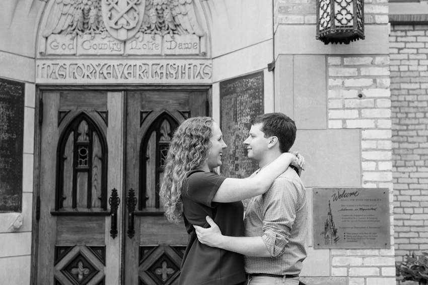 Notre Dame Campus God Quad Fall Engagement Session