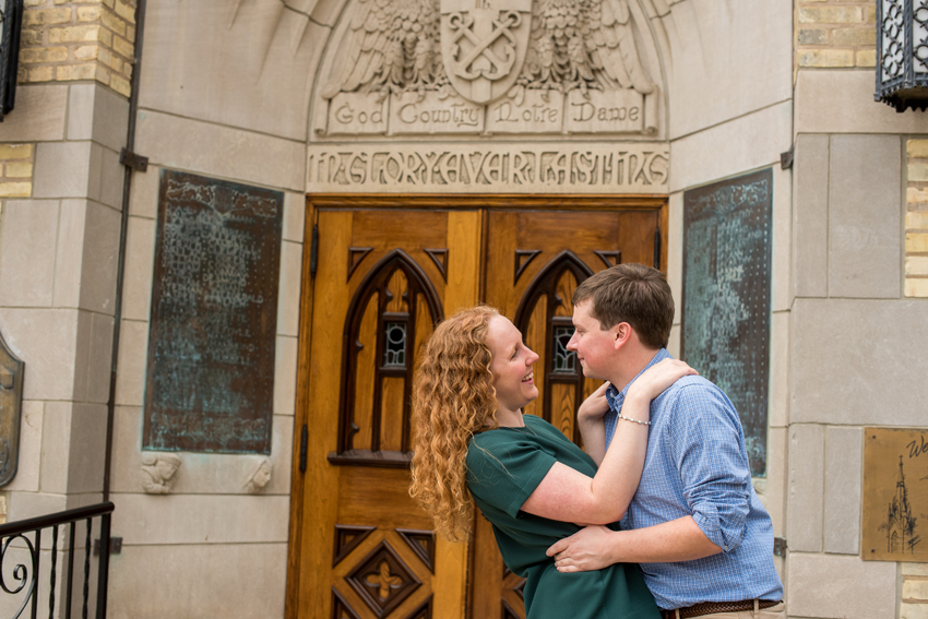 Notre Dame Campus God Quad Fall Engagement Session