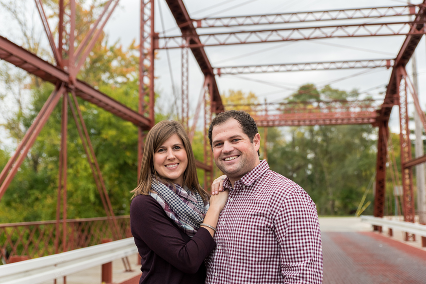 Goshen Old Bag Factory Bridge Fall Engagement Session