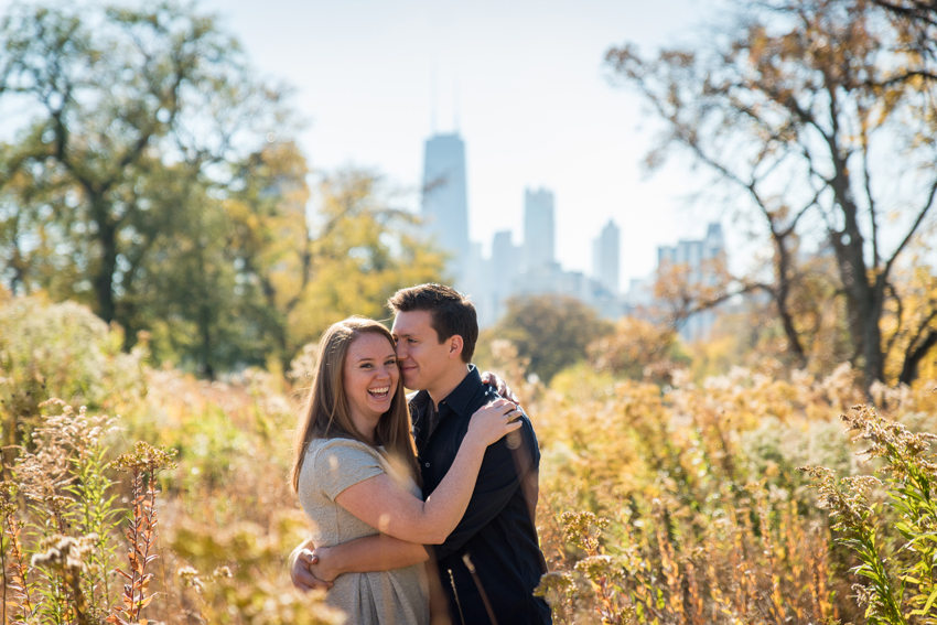 Lincoln Park Chicago Fall Engagement Session