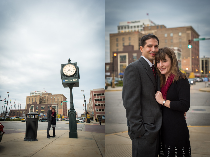 Downtown South Bend Fall Engagement Session