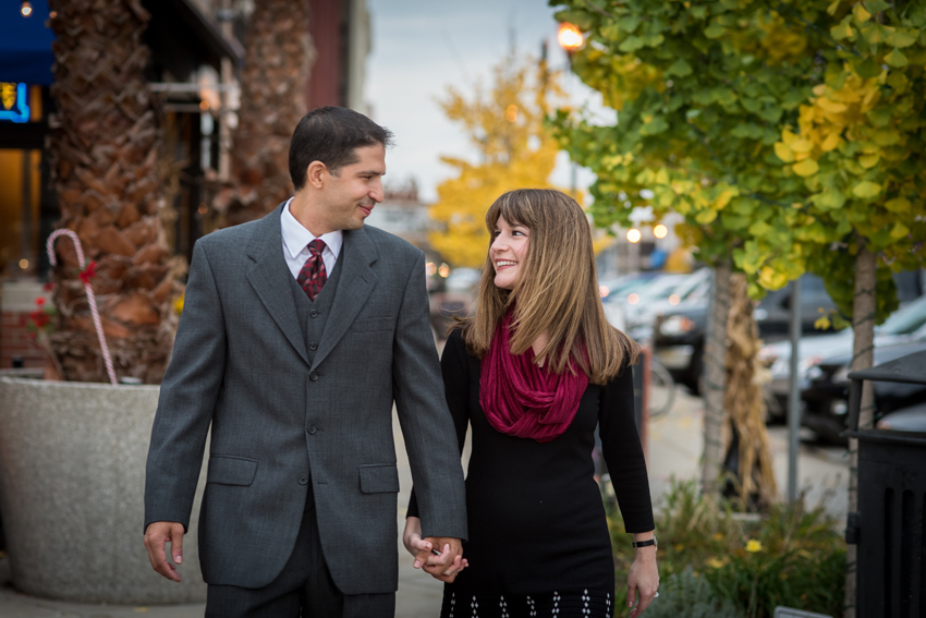 Downtown South Bend Fall Engagement Session